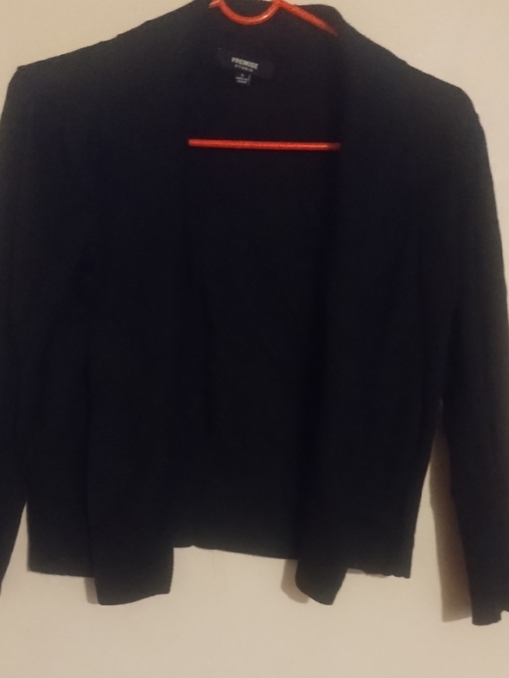Black Men's Open-Front Sweater Cardigan